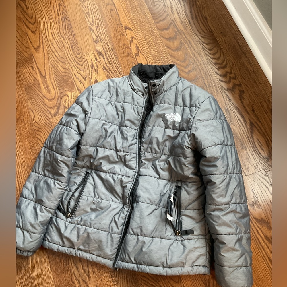 The North Face Gray reversible boys jacket